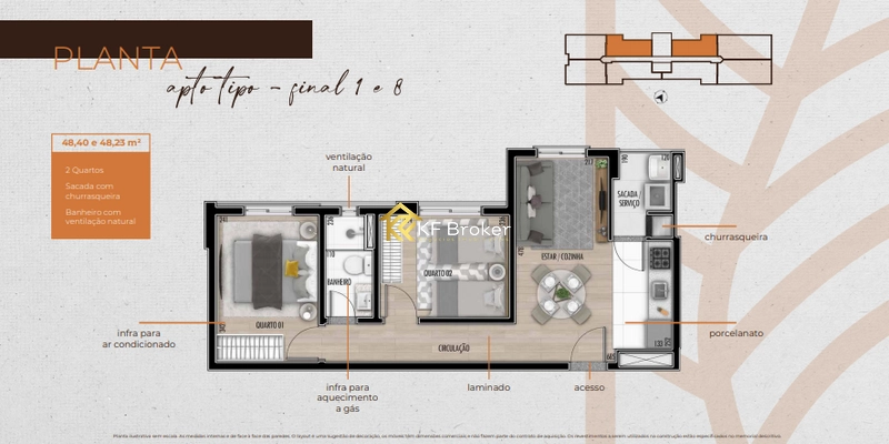 Apartamentos à Venda, com 2 ou 3 quartos - Bairro Alto em Curitiba/PR: 37ª foto da galeria de imagens do imóvel