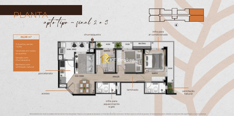 Apartamentos à Venda, com 2 ou 3 quartos - Bairro Alto em Curitiba/PR: 36ª foto da galeria de imagens do imóvel
