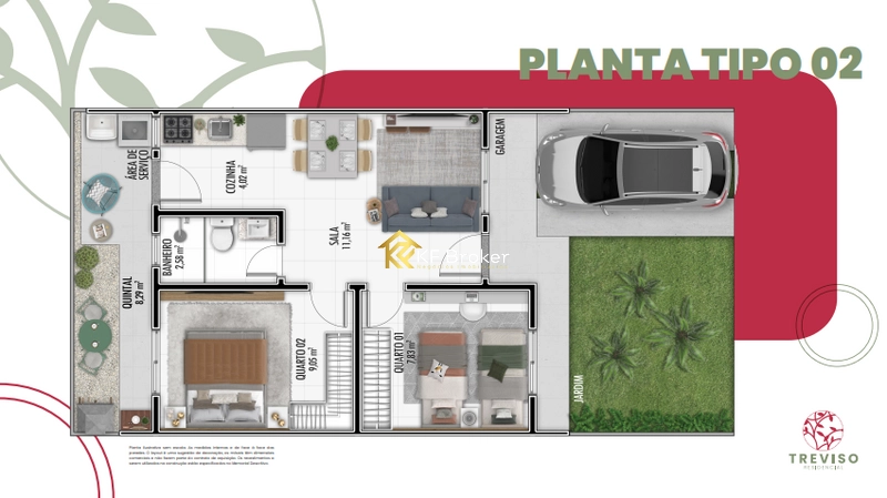 Casas à Venda Residencial Treviso - Fazenda Rio Grande/PR: 8ª foto da galeria de imagens do imóvel