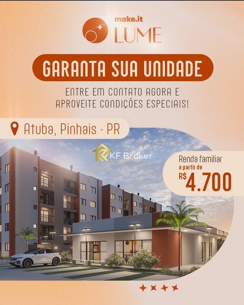 Apartamento à Venda, com 02 quartos - Atuba em Pinhais/PR: 2ª foto da galeria de imagens do imóvel