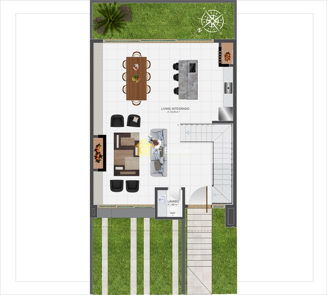 Casa de Alto Padrão em Condomínio - Santa Cândida em Curitiba/PR: 4ª foto da galeria de imagens do imóvel