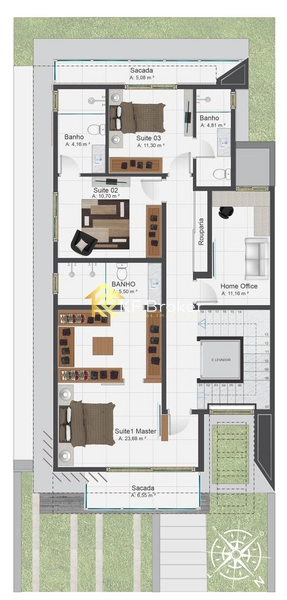 Casa de Alto Padrão em Condomínio - Xaxim em Curitiba/PR: 4ª foto da galeria de imagens do imóvel
