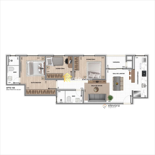 Apartamento à Venda - Weissópolis, Pinhais/PR: 6ª foto da galeria de imagens do imóvel