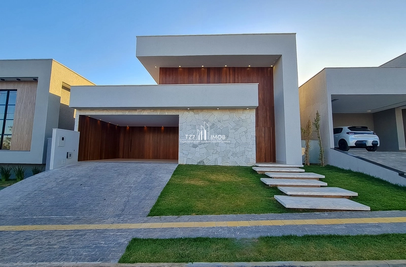 Casa contemporânea com 3 suítes plenas, sendo uma master com closet