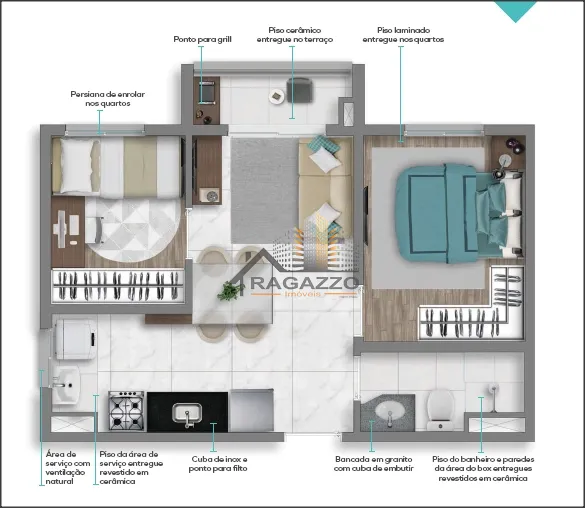 Apartamento de 2 dormitórios ao lado da estação Alto do Ipiranga: 11ª foto da galeria de imagens do imóvel