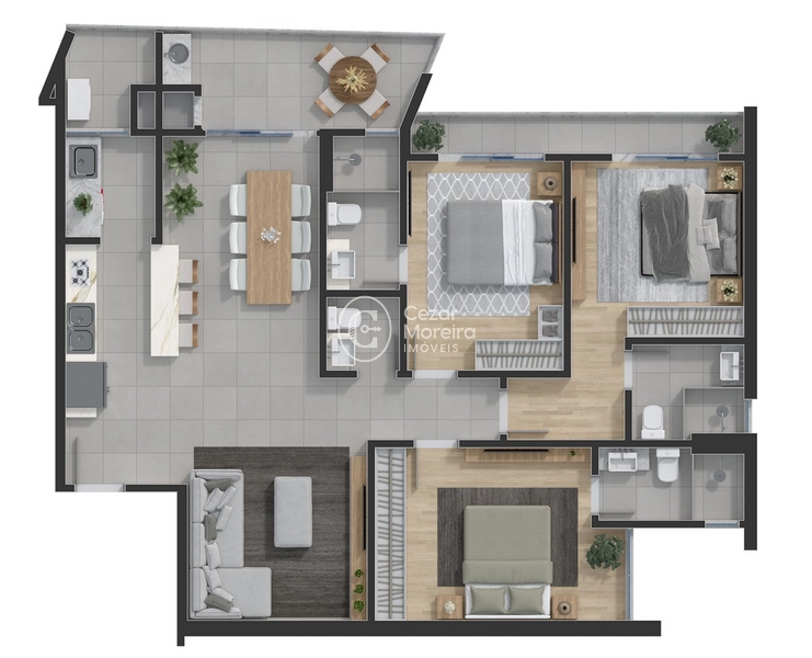 Apartamento em Porto Belo/SC com 3 suítes: 8ª foto da galeria de imagens do imóvel