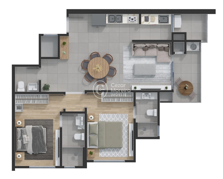 Apartamento em Porto Belo/SC com 2 suítes: 7ª foto da galeria de imagens do imóvel