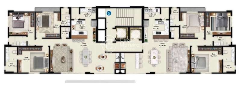 Apartamento em Itapema/SC com 3 suítes: 3ª foto da galeria de imagens do imóvel