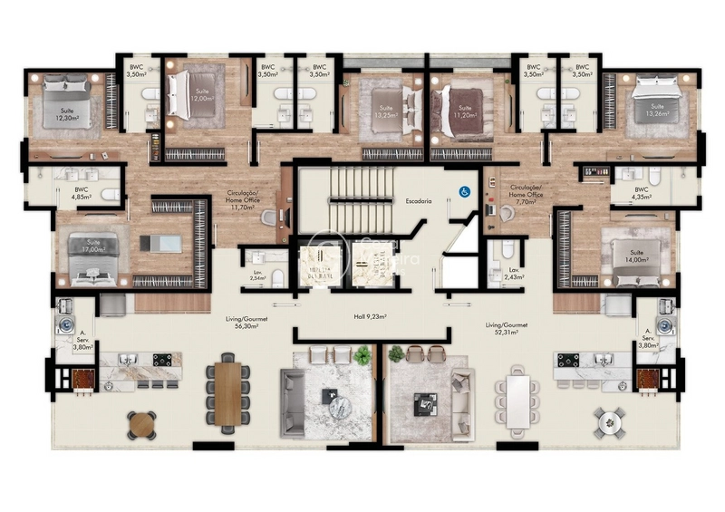 Apartamento em Itapema/SC com 4 suítes: 5ª foto da galeria de imagens do imóvel