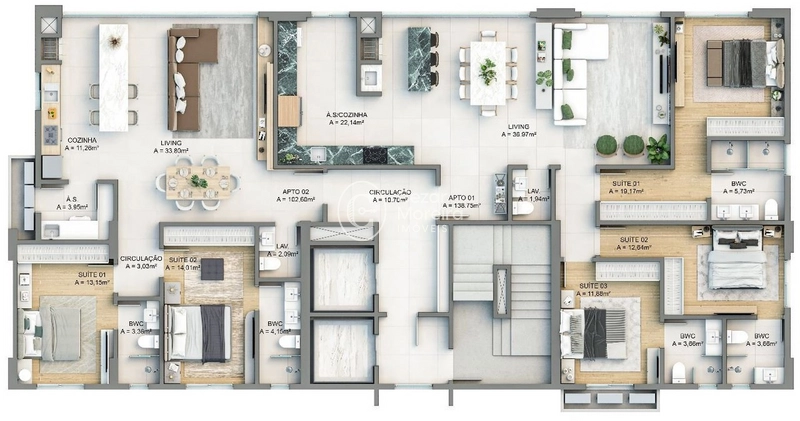 Apartamento em Itapema/SC com 3 suítes: 7ª foto da galeria de imagens do imóvel
