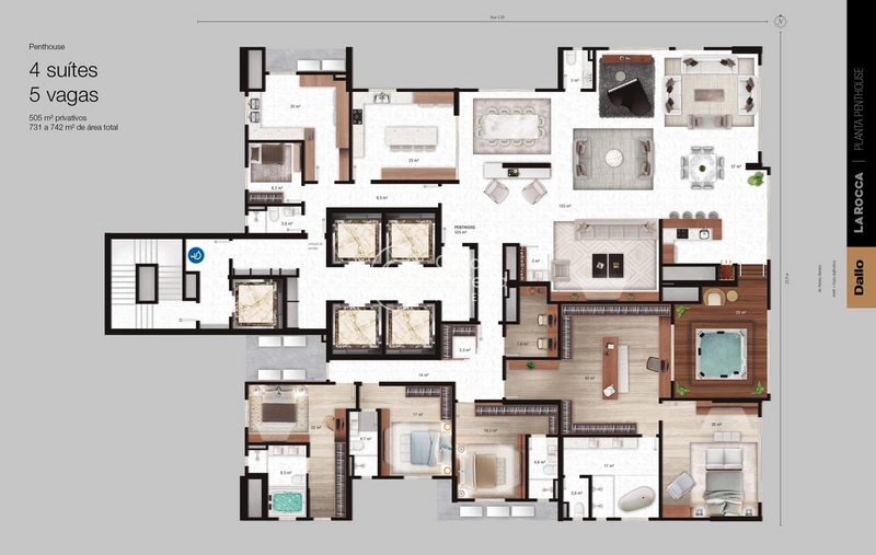 Apartamento em Itapema/SC com 4 suítes, Penthouse: 7ª foto da galeria de imagens do imóvel
