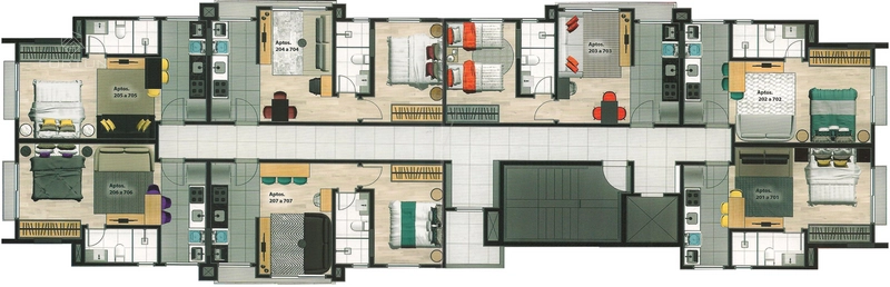 APARTAMENTO NO CENTRO - RESIDENCIAL ATHOS: 9ª foto da galeria de imagens do imóvel