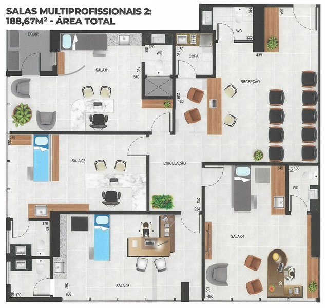 SALAS MULTIPROFISSIONAIS DA TORRE COORPORATIVA - PIO DE PIETRELCINA: 13ª foto da galeria de imagens do imóvel