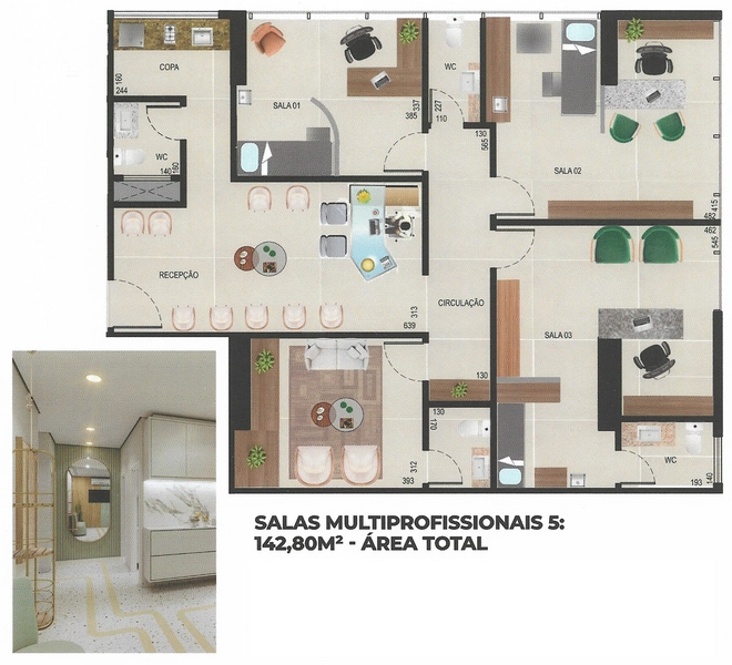 SALAS MULTIPROFISSIONAIS DA TORRE COORPORATIVA - PIO DE PIETRELCINA: 16ª foto da galeria de imagens do imóvel
