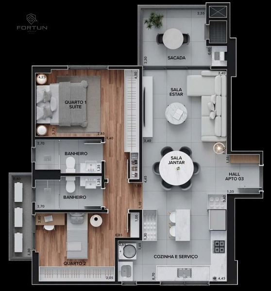 APARTAMENTOS COM SUÍTE MAIS 1 OU 2 QUARTOS - EDIFICIO CHARDONNAY: 9ª foto da galeria de imagens do imóvel