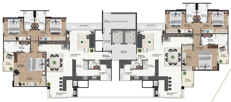 APARTAMENTO ALTO PADRÃO NO RESIDENCIAL PHOENIX: 5ª foto da galeria de imagens do imóvel