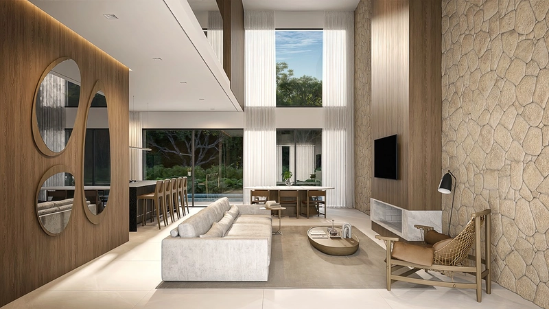 Casa em condomínio com arquitetura moderna e ambientes amplos: 4ª foto da galeria de imagens do imóvel