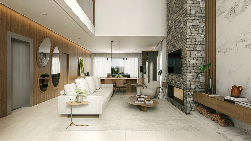 Casa em condomínio com arquitetura moderna e ambientes amplos: 5ª foto da galeria de imagens do imóvel