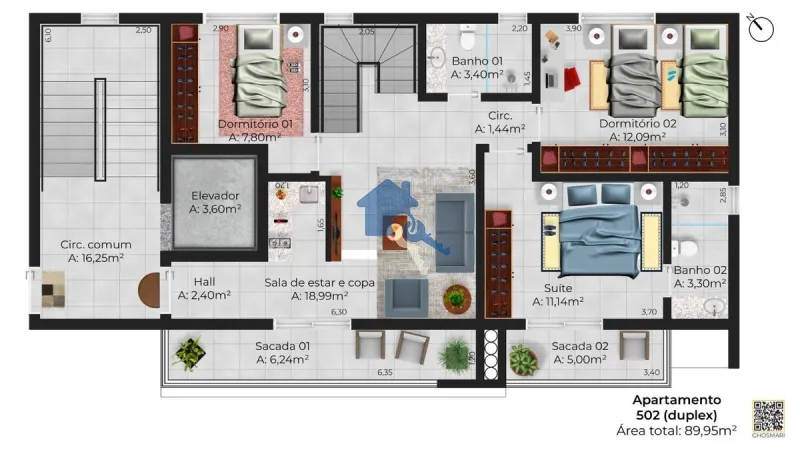 Cobertura Residencial Plátanos / Bairro Duque de Caxias: 29ª foto da galeria de imagens do imóvel