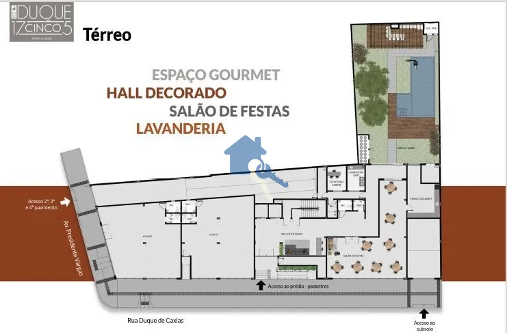 Residencial Duque 17CINCO5 com unidades studios, apartamentos e duplex na planta: 6ª foto da galeria de imagens do imóvel