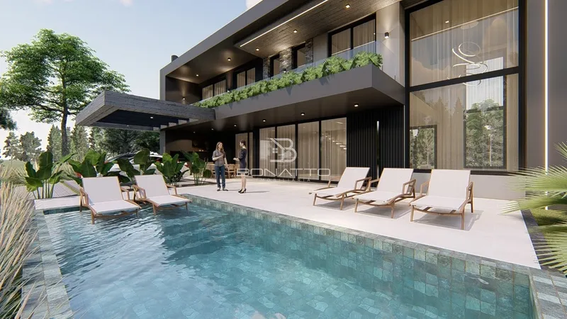 Casa em construção próxima a lagoa