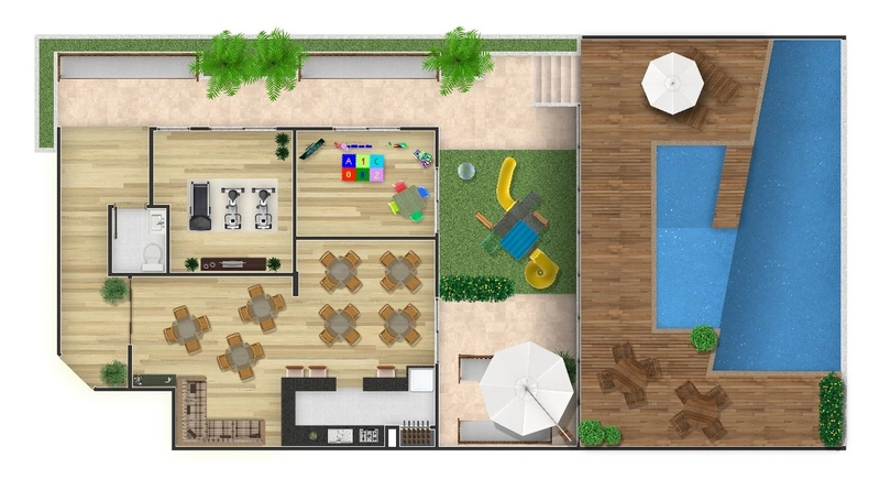 APARTAMENTO LATERAL EM EDIFÍCIO FRENTE MAR NA PRAIA CENTRAL: 11ª foto da galeria de imagens do imóvel