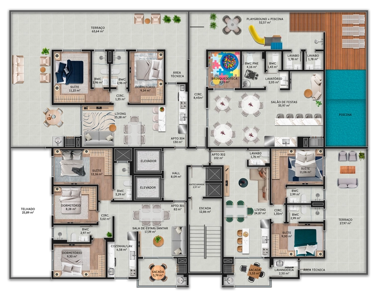 APARTAMENTO NA PLANTA NO CENTRO DE NAVEGANTES/SC: 19ª foto da galeria de imagens do imóvel