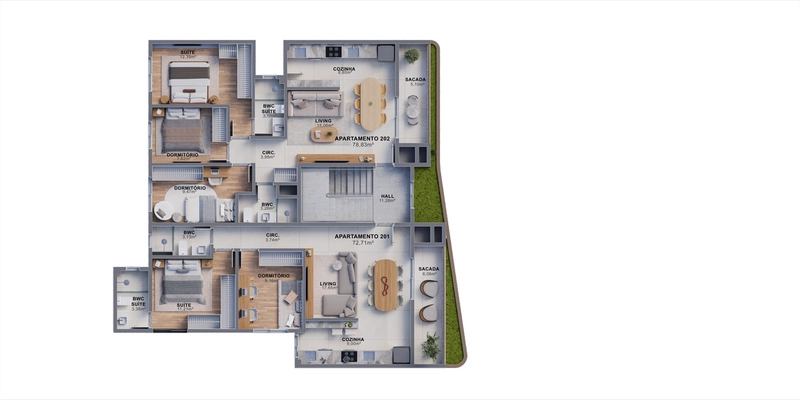 APARTAMENTO NA PLANTA NO CENTRO DE NAVEGANTES /SC COM 03 DORMITÓRIOS: 10ª foto da galeria de imagens do imóvel