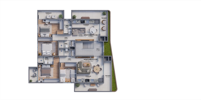 APARTAMENTO NA PLANTA NO CENTRO DE NAVEGANTES /SC COM 03 DORMITÓRIOS: 9ª foto da galeria de imagens do imóvel
