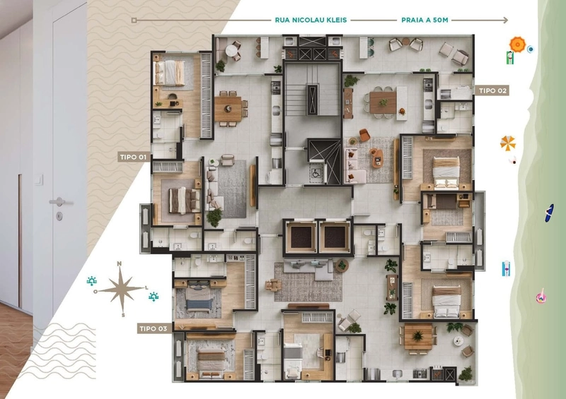 APARTAMENTO NA PLANTA A POUCOS METROS DO MAR: 19ª foto da galeria de imagens do imóvel