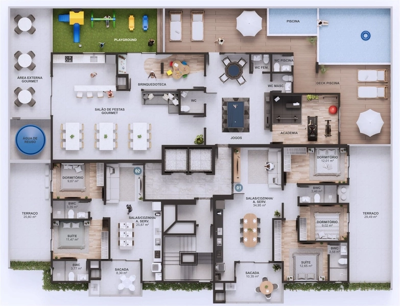 APARTAMENTO NA PLANTA NO CENTRO DE NAVEGANTES: 6ª foto da galeria de imagens do imóvel