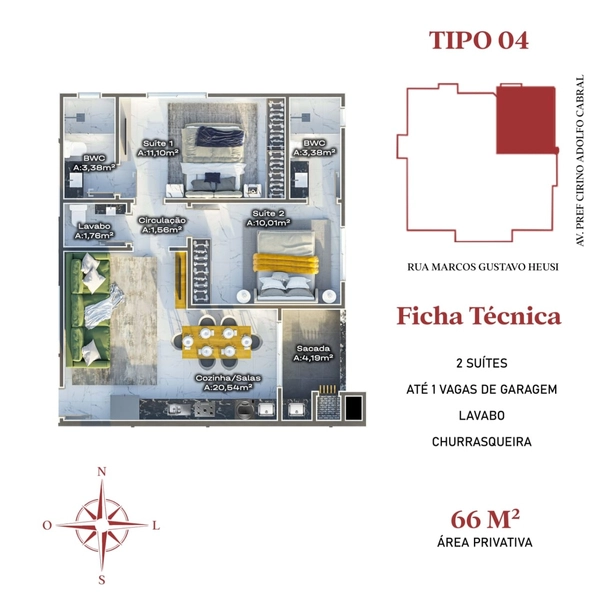 APARTAMENTOS DE ALTO PADRÃO NA PLANTA / CENTRO DE NAVEGANTES: 19ª foto da galeria de imagens do imóvel