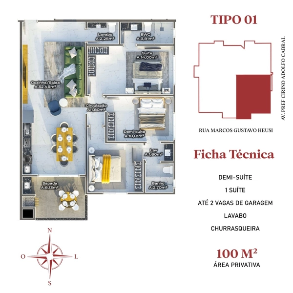 APARTAMENTOS DE ALTO PADRÃO NA PLANTA / CENTRO DE NAVEGANTES: 16ª foto da galeria de imagens do imóvel
