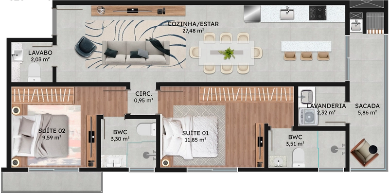 APARTAMENTOS NA PLANTA NO GRAVATÁ: 25ª foto da galeria de imagens do imóvel