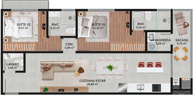APARTAMENTOS NA PLANTA NO GRAVATÁ: 23ª foto da galeria de imagens do imóvel