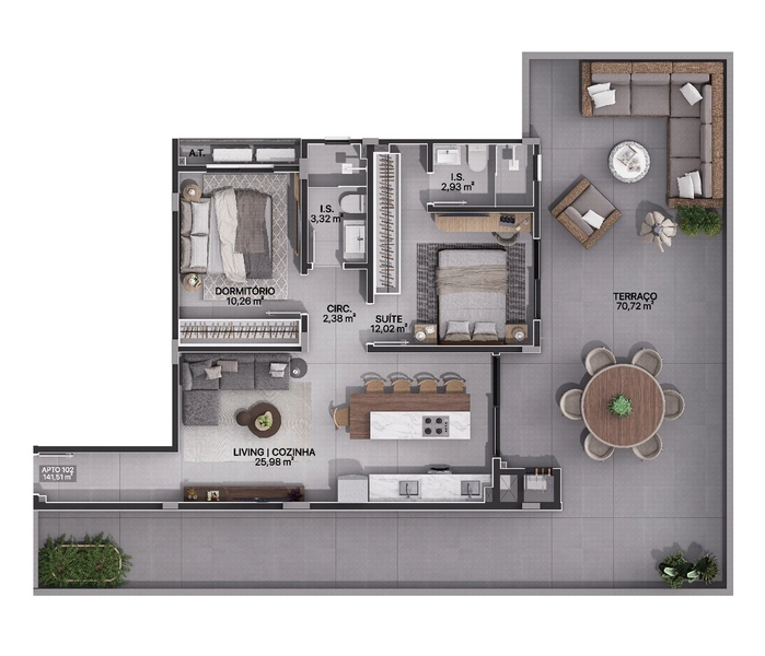 LANÇAMENTO - APARTAMENTOS NA PLANTA NO GRAVATÁ DE NAVEGANTES/SC: 31ª foto da galeria de imagens do imóvel