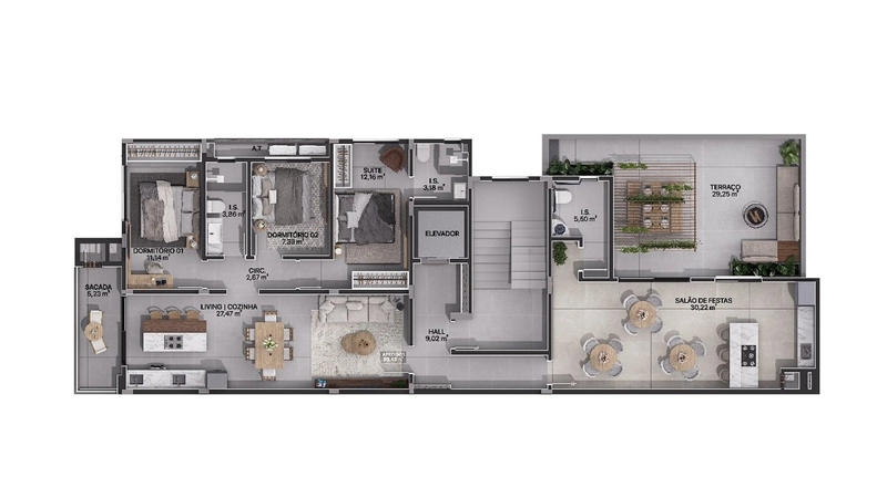 LANÇAMENTO - APARTAMENTOS NA PLANTA NO GRAVATÁ DE NAVEGANTES/SC: 25ª foto da galeria de imagens do imóvel