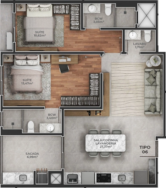 APARTAMENTO NA PLANTA NA MEIA PRAIA/NAVEGANTES: 9ª foto da galeria de imagens do imóvel