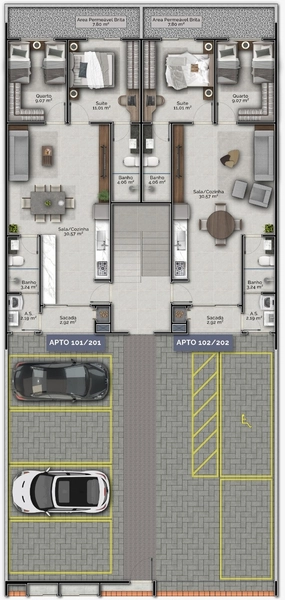 APARTAMENTOS NA PLANTA - GRAVATÁ / NAVEGANTES: 10ª foto da galeria de imagens do imóvel