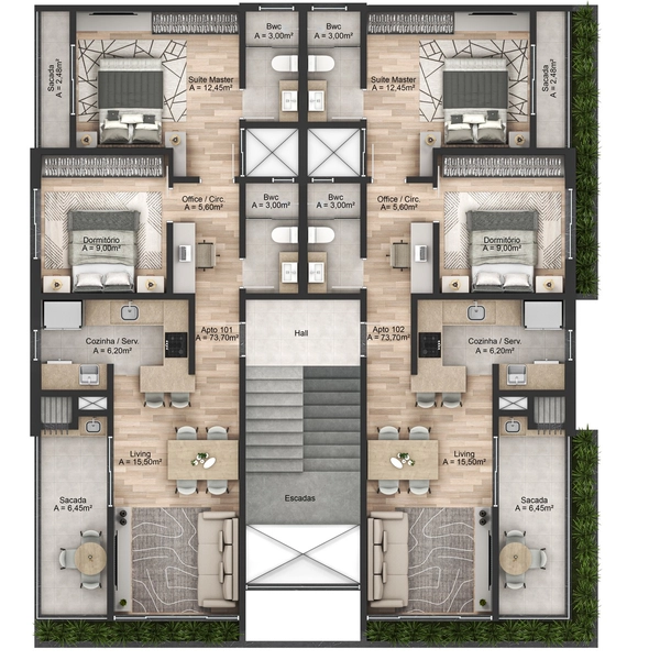 Apartamento no Edifício Atlantico Ocean - Meia Praia - Navegantes/SC: 10ª foto da galeria de imagens do imóvel