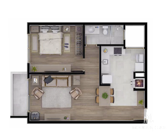 Apartamento 1 quarto no Centro de Canela: 10ª foto da galeria de imagens do imóvel