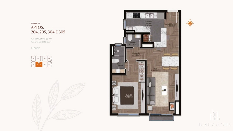 Apartamento 1 quarto no Centro de Gramado: 6ª foto da galeria de imagens do imóvel