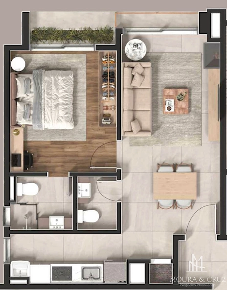 Apartamento 1 quarto no Centro de Gramado: 5ª foto da galeria de imagens do imóvel
