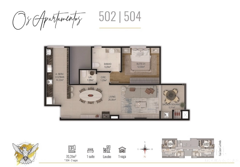 Apartamento Cobertura 1 quarto no Centro de Canela: 9ª foto da galeria de imagens do imóvel