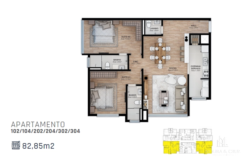 Apartamento 2 quartos mobiliado em Gramado: 38ª foto da galeria de imagens do imóvel