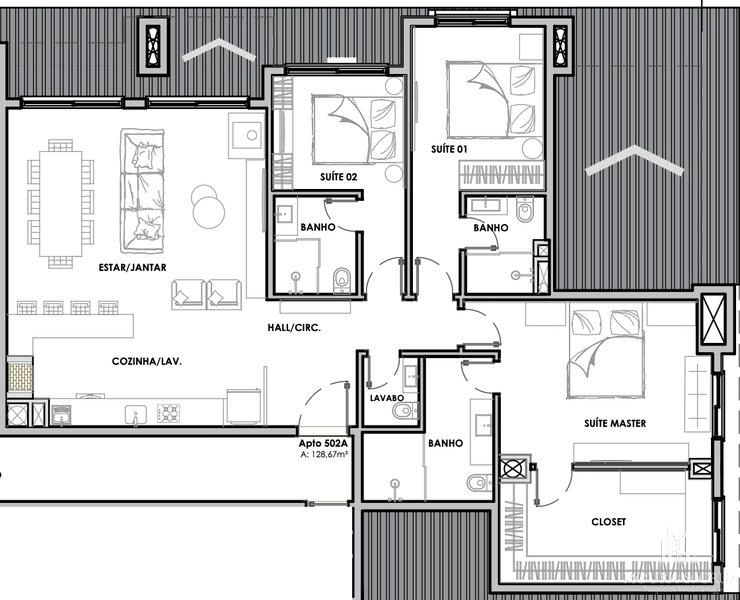 Apartamento cobertura 3 quartos no Planalto em Gramado: 20ª foto da galeria de imagens do imóvel