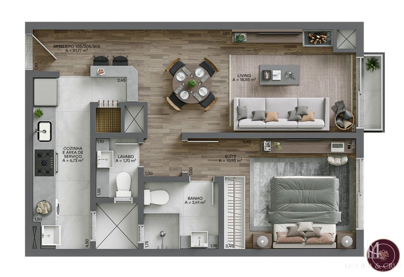 Apartamento 1 quarto no bairro Avenida Central em Gramado: 13ª foto da galeria de imagens do imóvel