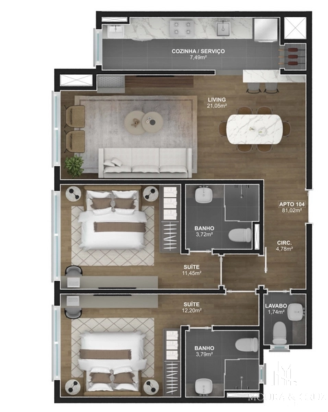 Apartamento 2 quartos no Centro de Gramado: 11ª foto da galeria de imagens do imóvel