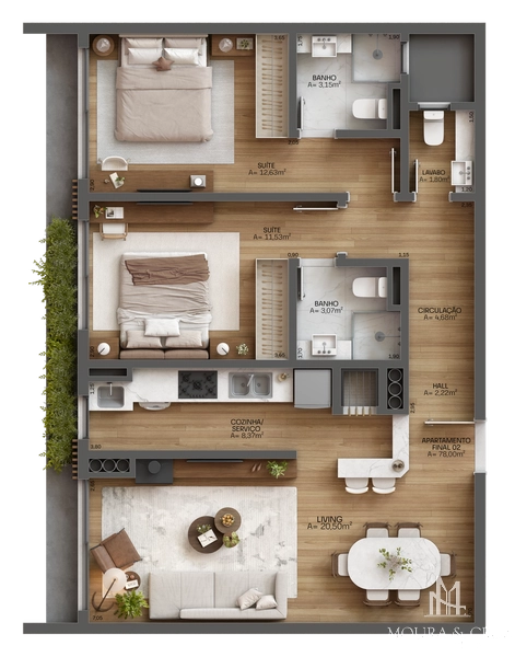 Apartamento 2 dormitórios no Centro de Gramado: 9ª foto da galeria de imagens do imóvel