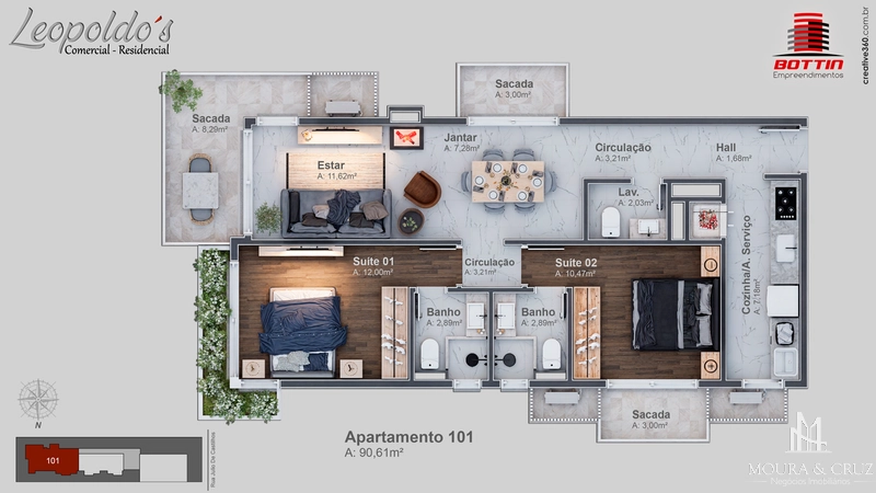 Apartamento 2 quartos no Centro de Canela: 4ª foto da galeria de imagens do imóvel